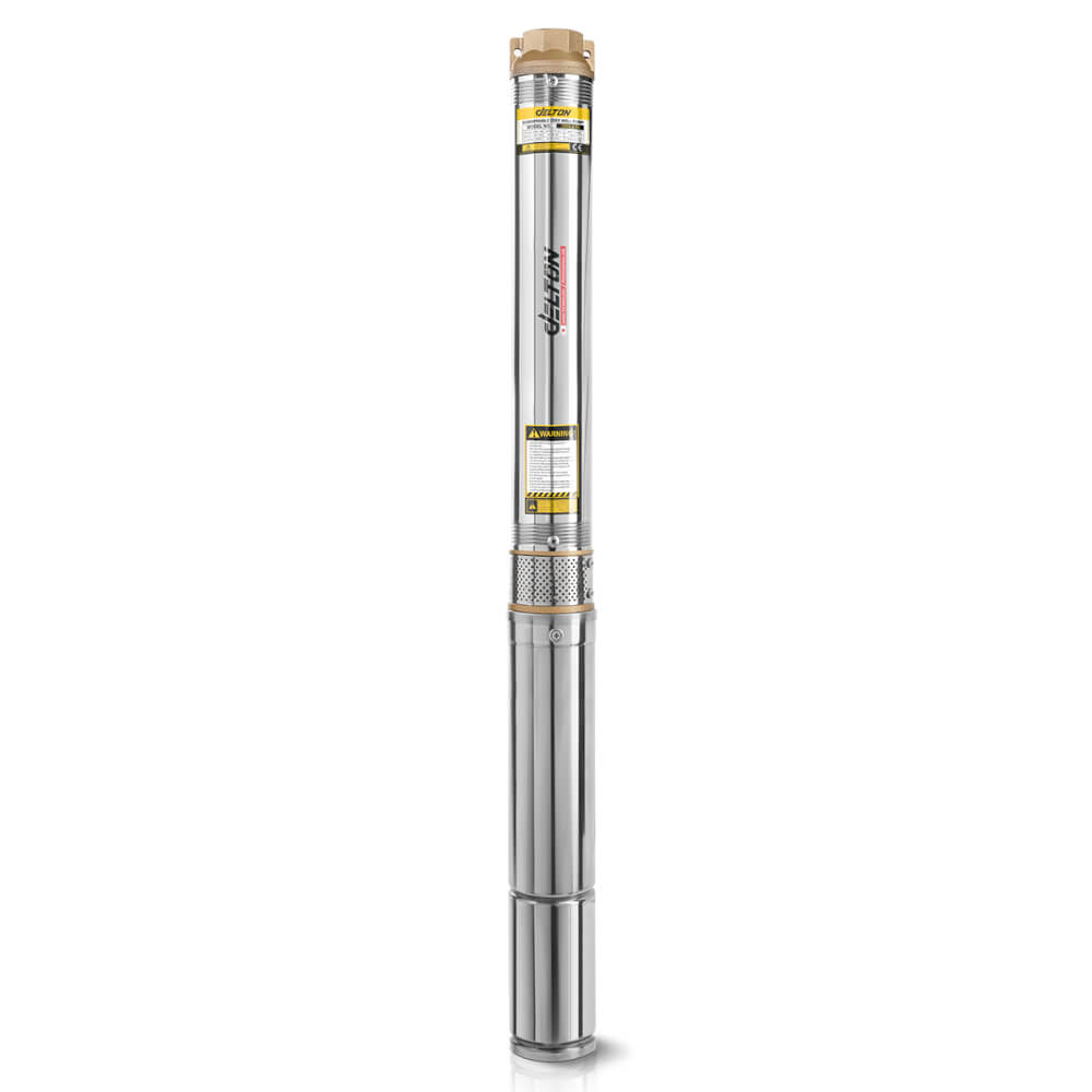 ปั๊มบาดาล บ่อ 3 นิ้ว DELTON รุ่น 3SDL2-15 ขนาดท่อ 1-1/4 นิ้ว 1,100 วัตต์ 15 ใบพัด